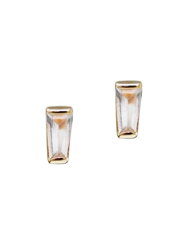 Womens Anzie x Mel Soldera 14K Yellow Gold & Clear Topaz Stud Earrings Product Image