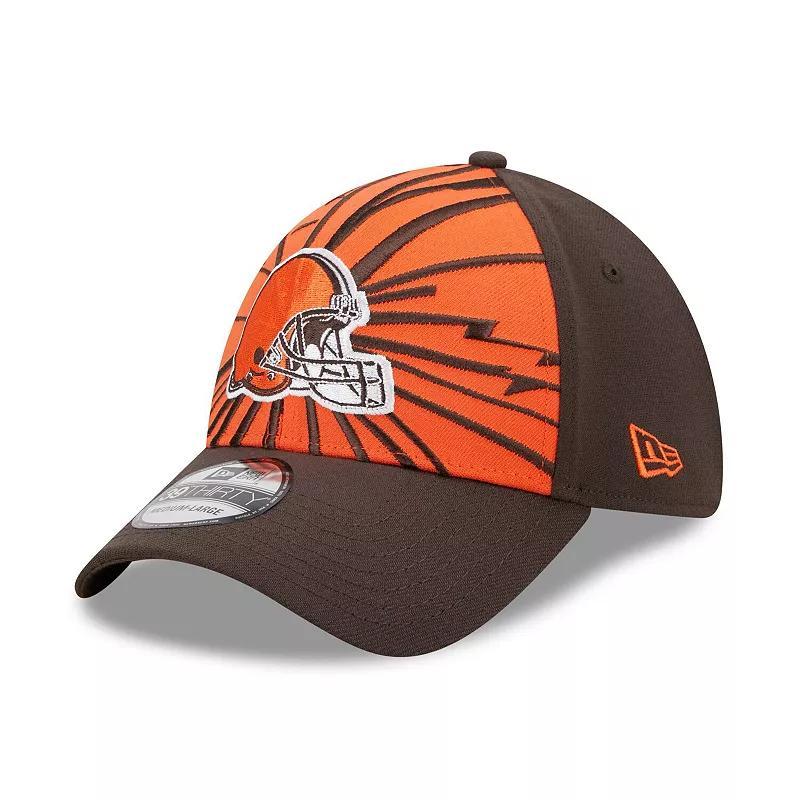 Mens New Era /Brown Cleveland Browns Shattered 39THIRTY Flex Hat Product Image