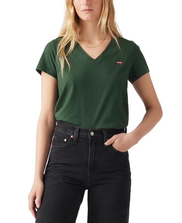 Levis Womens Perfect Cotton V-Neck Short-Sleeve T-Shirt Product Image