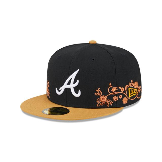 Atlanta Braves Floral Vine 59FIFTY Fitted Hat Male Product Image