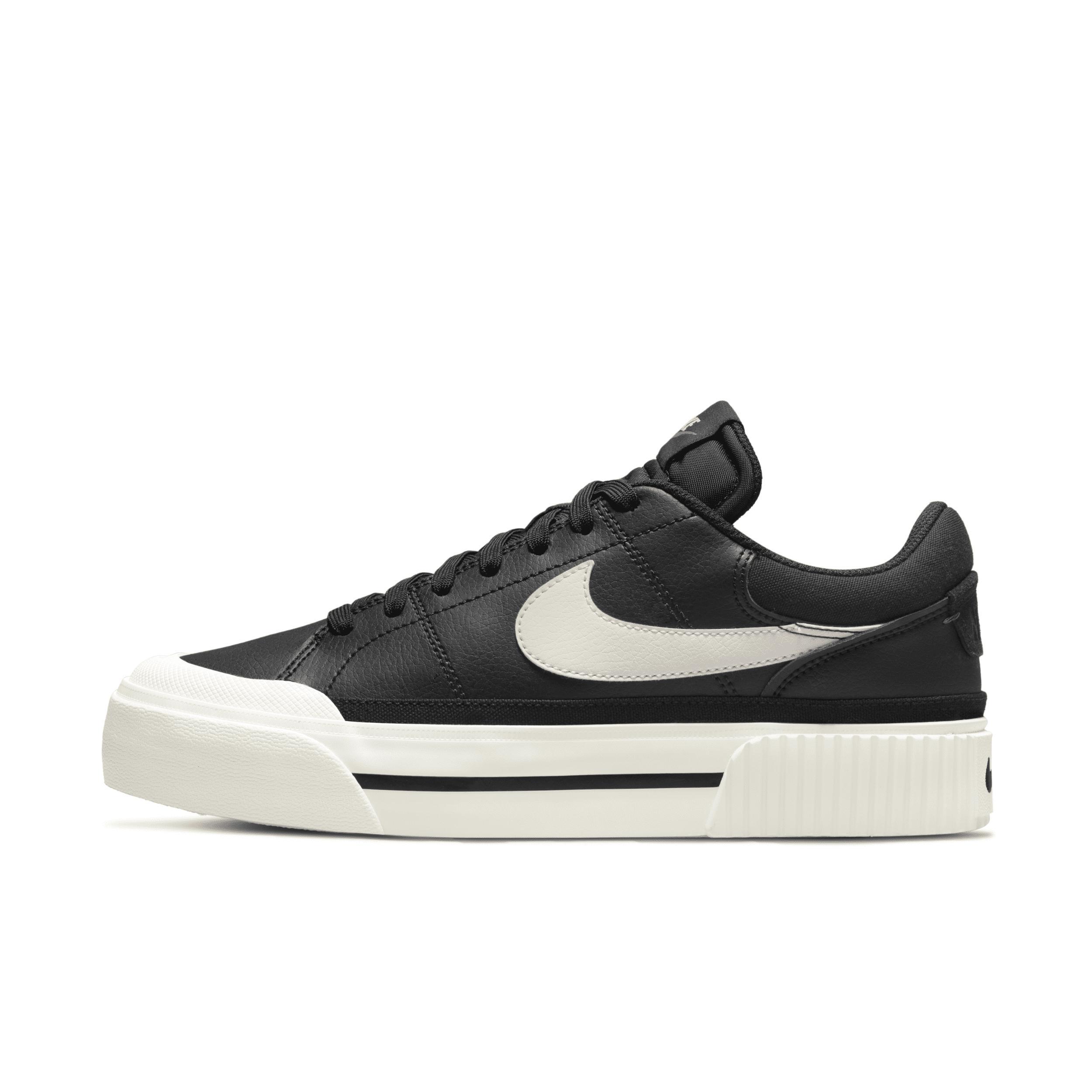 Nike Womens Nike Court Legacy Lift - Womens Training Shoes White/Black/Orange Product Image