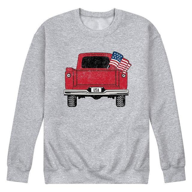 Mens USA Truck Graphic Fleece Pullover Product Image