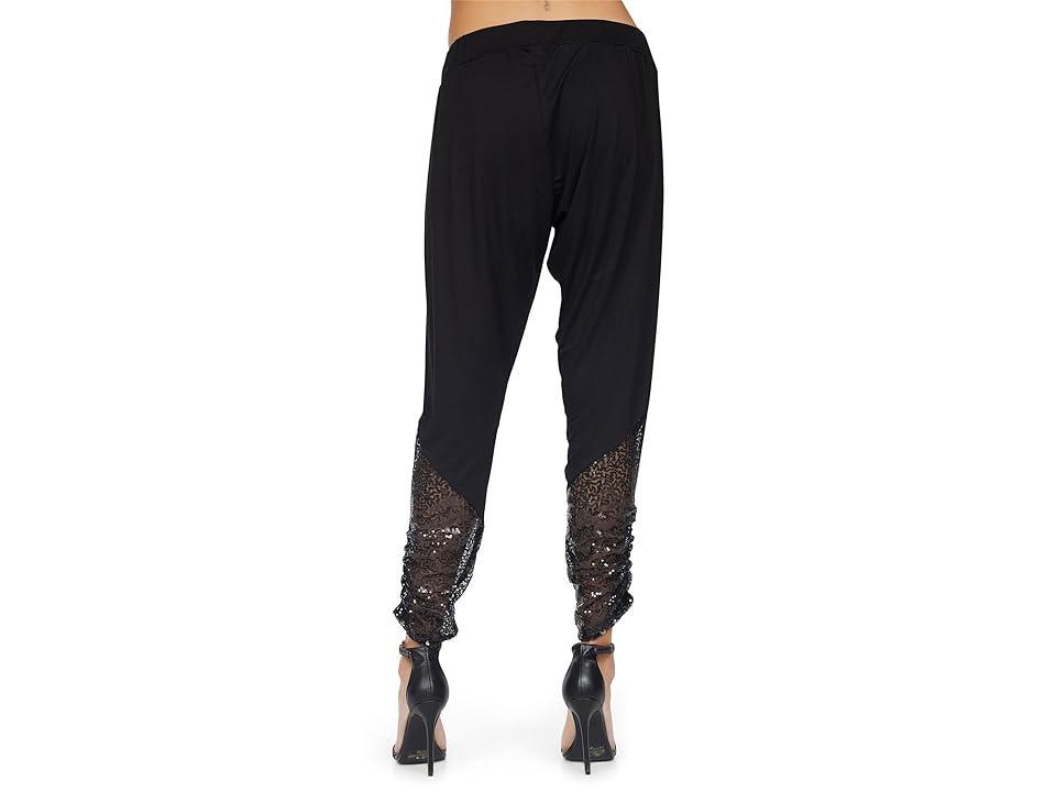 Michael Lauren Westman Crop Shirring Pants w/ Contrast Sequins Women's Clothing Product Image