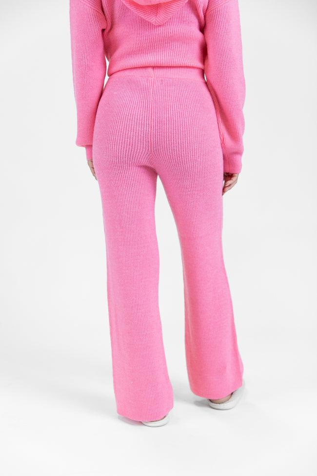 Cloud Chaser Pink Sweater Knit Pants Product Image