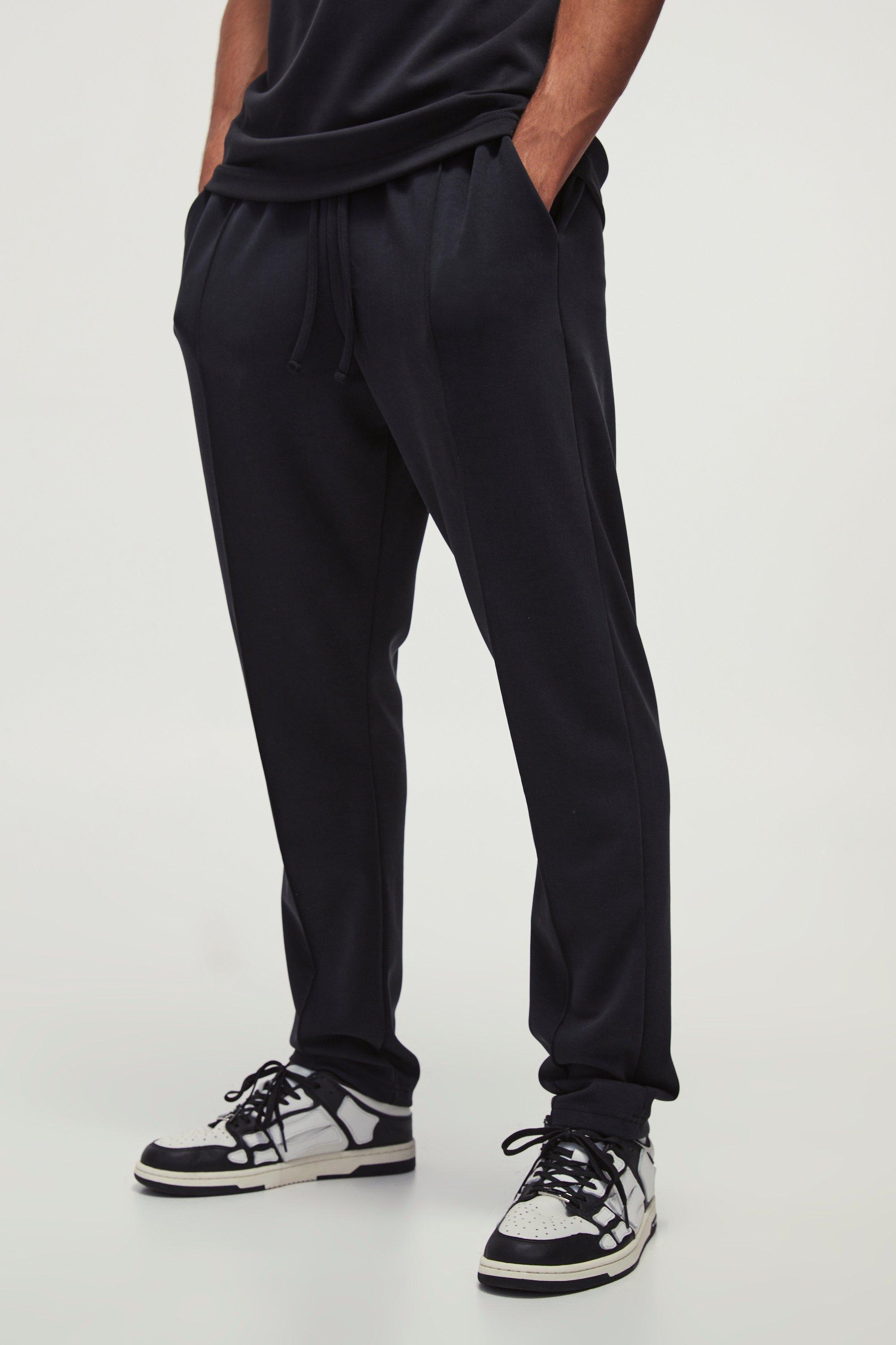 Slim Fit Soft Peached Pintuck Joggers | boohooMAN USA Product Image