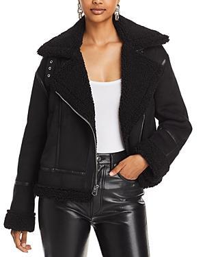 French Connection Faux Shearling Oversized Coat Product Image