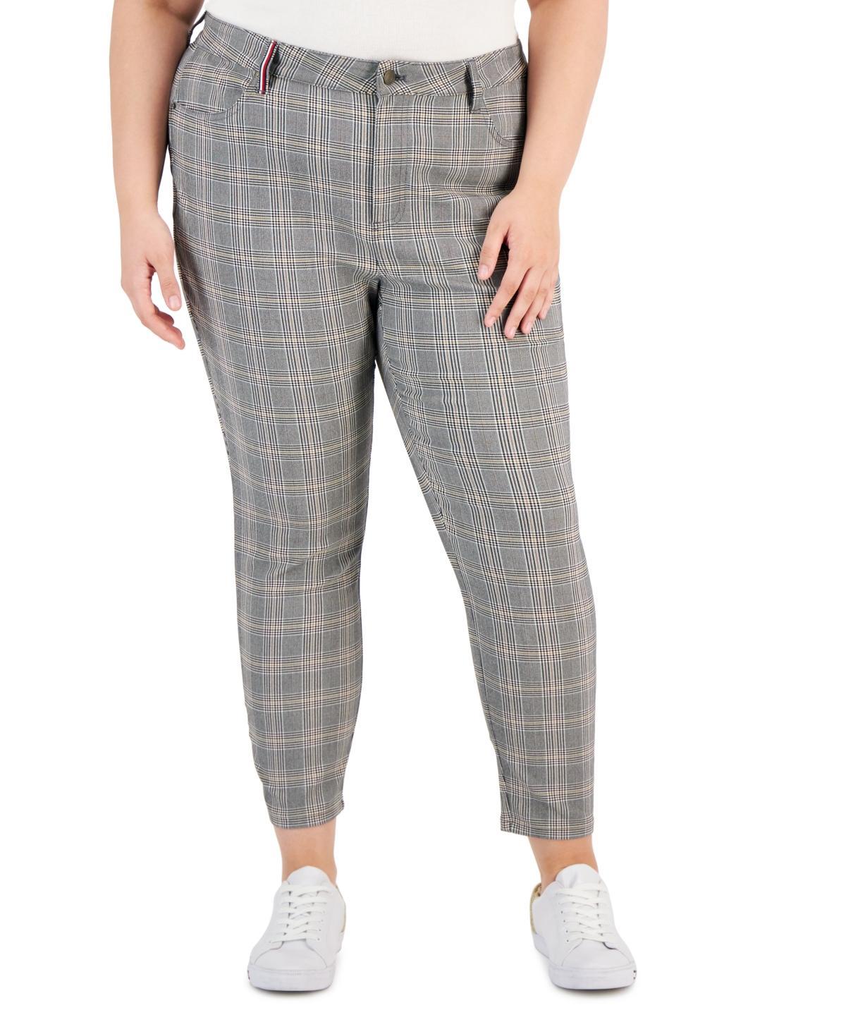 Tommy Hilfiger Plus Size Tribecca Millennium Plaid Ankle Pants Product Image