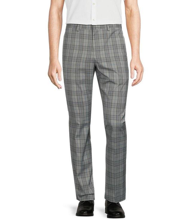 Murano Evan Extra Slim Fit Flat Front Glen Plaid Dress Pants Product Image