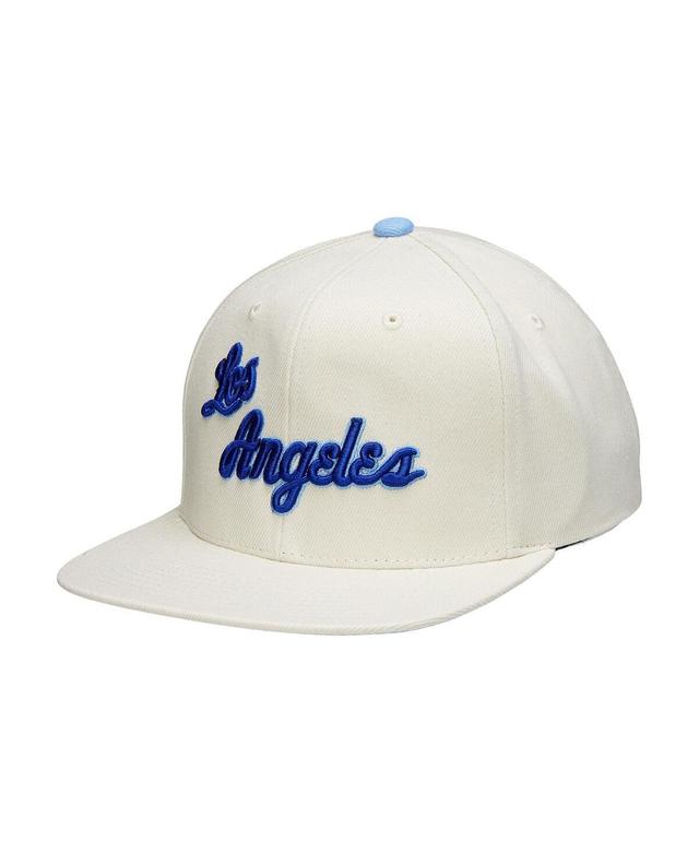 Mens Cream Los Angeles Lakers Hardwood Classics Snapback Adjustable Hat Product Image