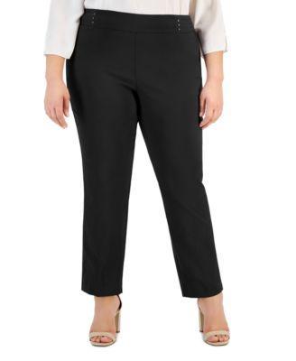 Plus & Petite Plus Size Tummy Control Pull-On Slim-Leg Pants, Created for Macy's Product Image