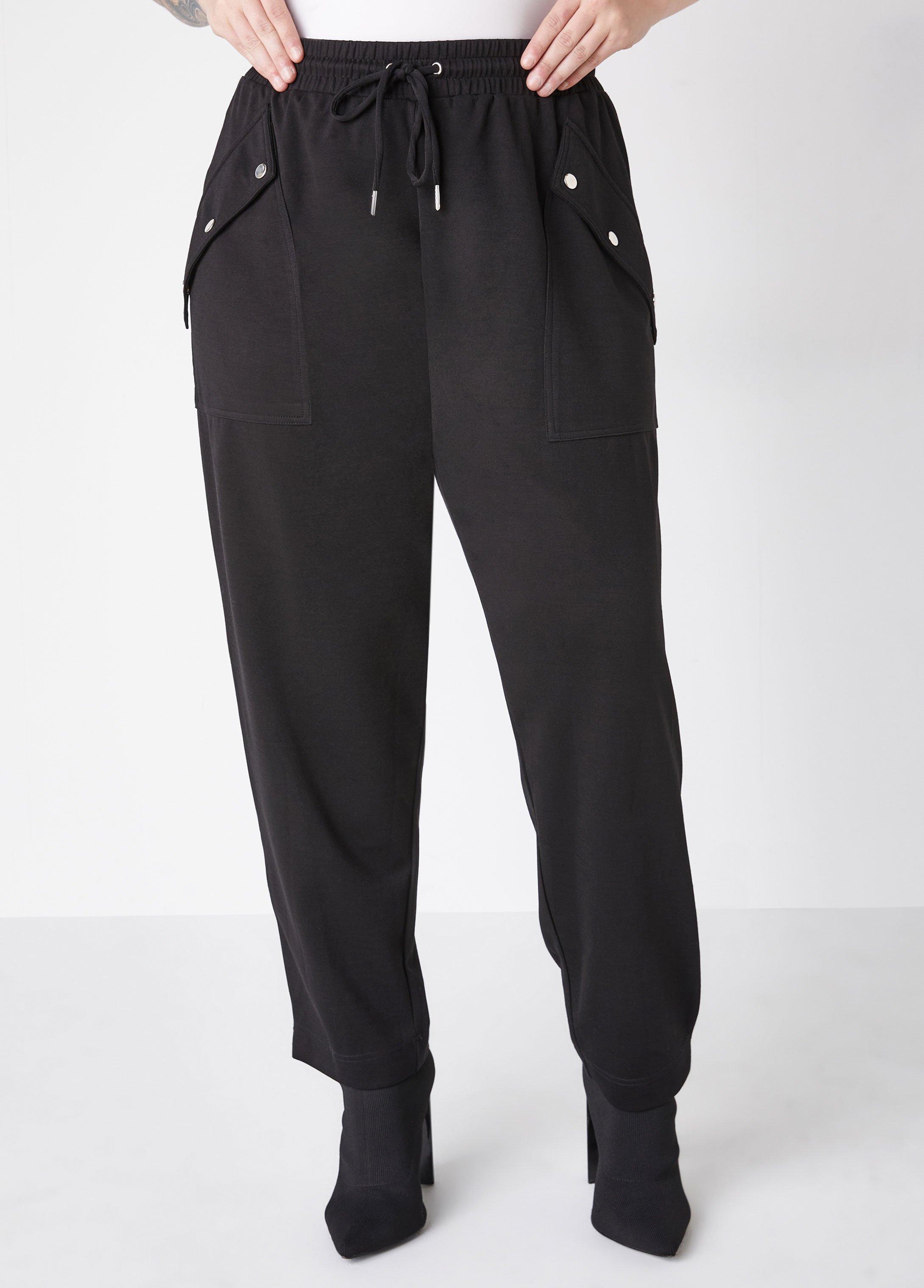 Snap Detailed Jersey Pants Product Image