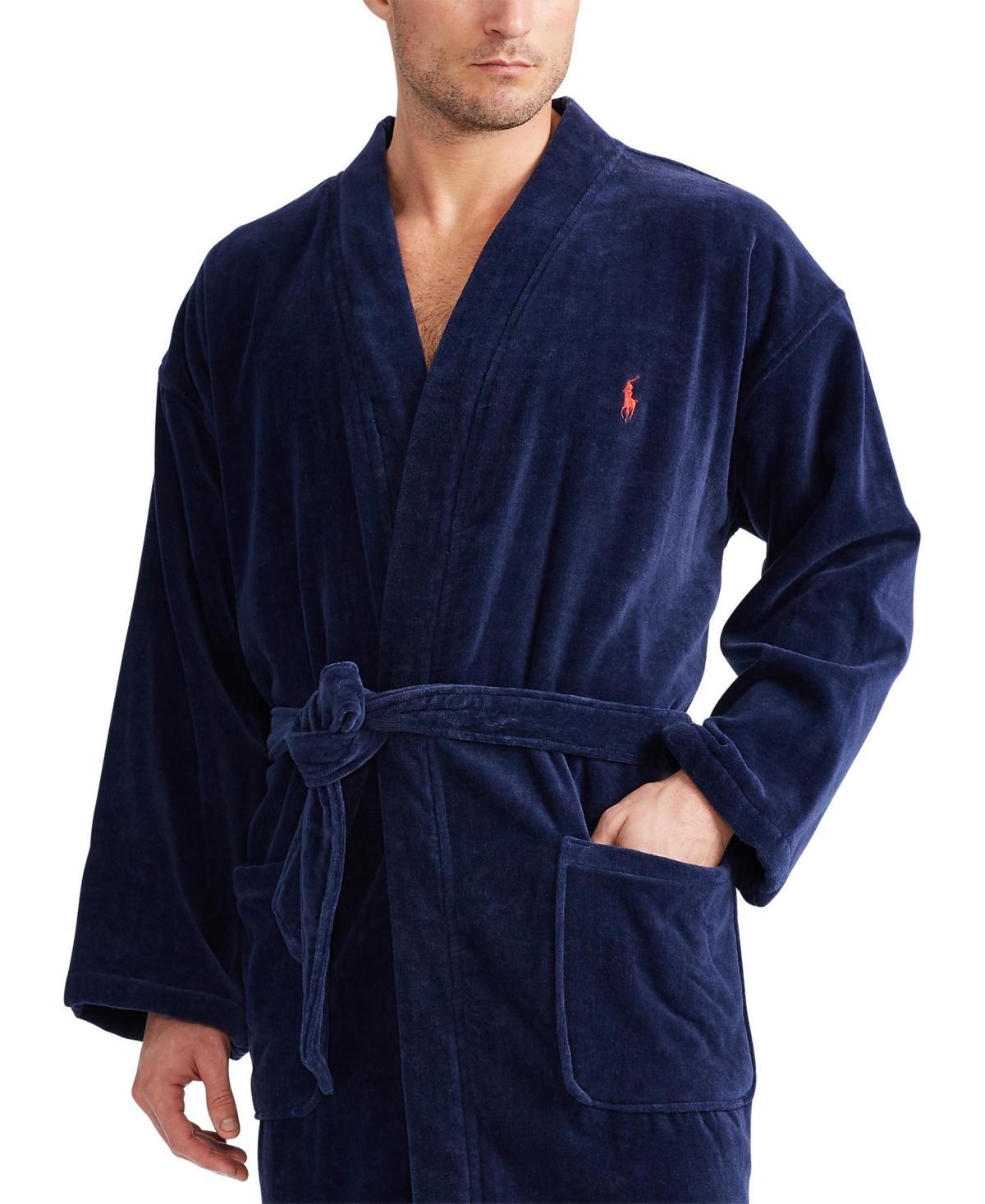 Polo Ralph Lauren Mens Sleepwear Soft Cotton Kimono Velour Robe Product Image