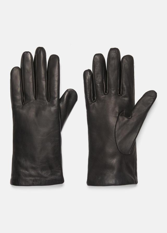 Cashmere-Lined Short Leather Glove Product Image