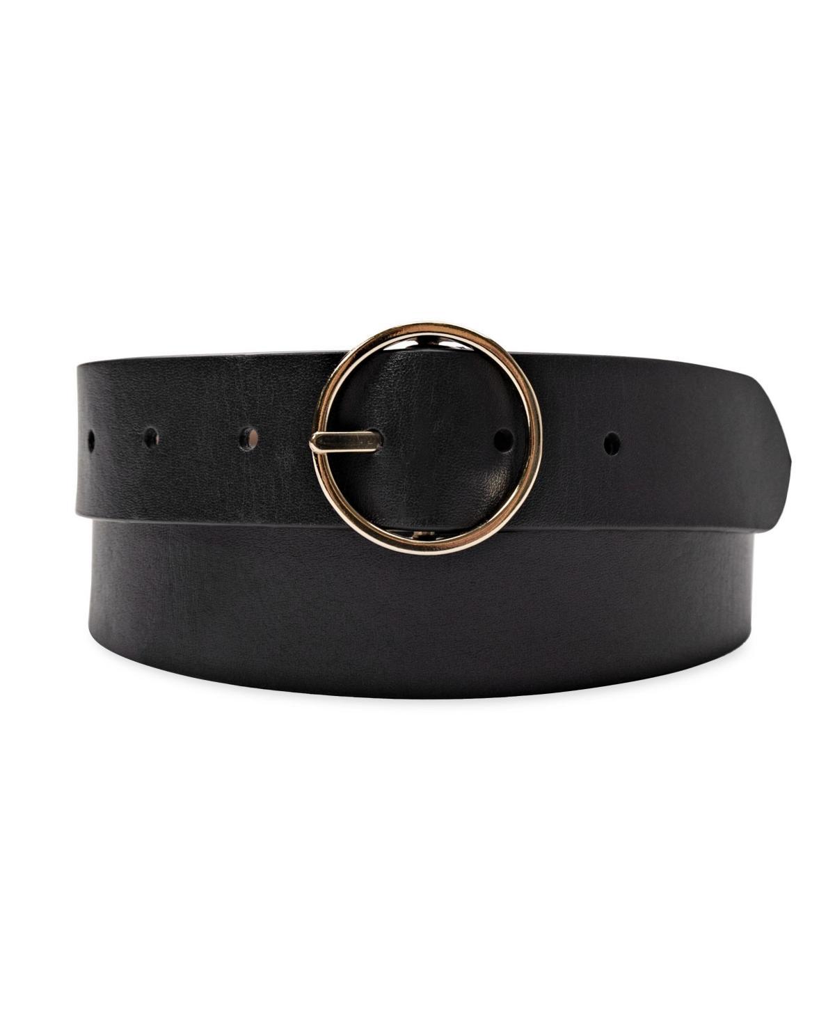 Cole Haan Womens Two-In-One Center Bar Reversible Genuine Leather Belt - Black Product Image