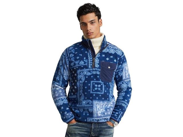 Polo Ralph Lauren Bandanna Patchwork-Print Fleece Pullover (Patchwork Bandana ) Men's Sweater Product Image