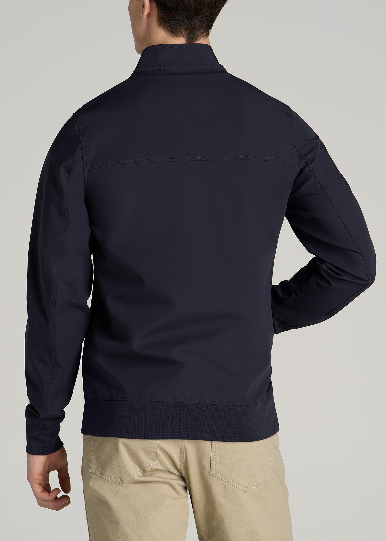 Motion Bomber Jacket for Tall Men in Deep Navy Male Product Image