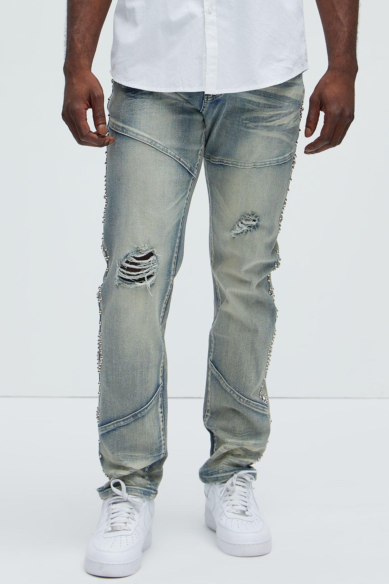 Be Along The Sides Straight Jeans - Light Wash product image