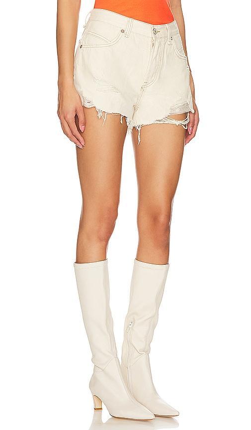 Free People x We The Free Now Or Never Denim Short in Cream. Product Image