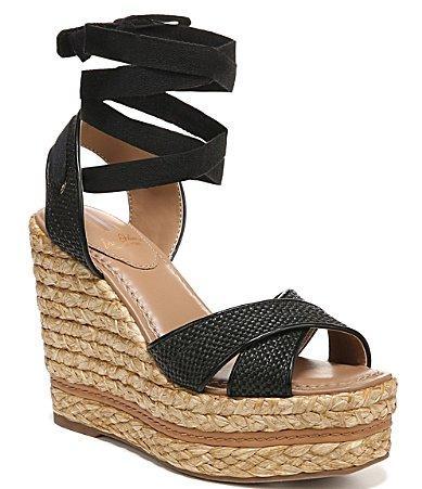 Sam Edelman Vaughn Ankle Wrap Espadrille Platform Wedge Sandal Product Image