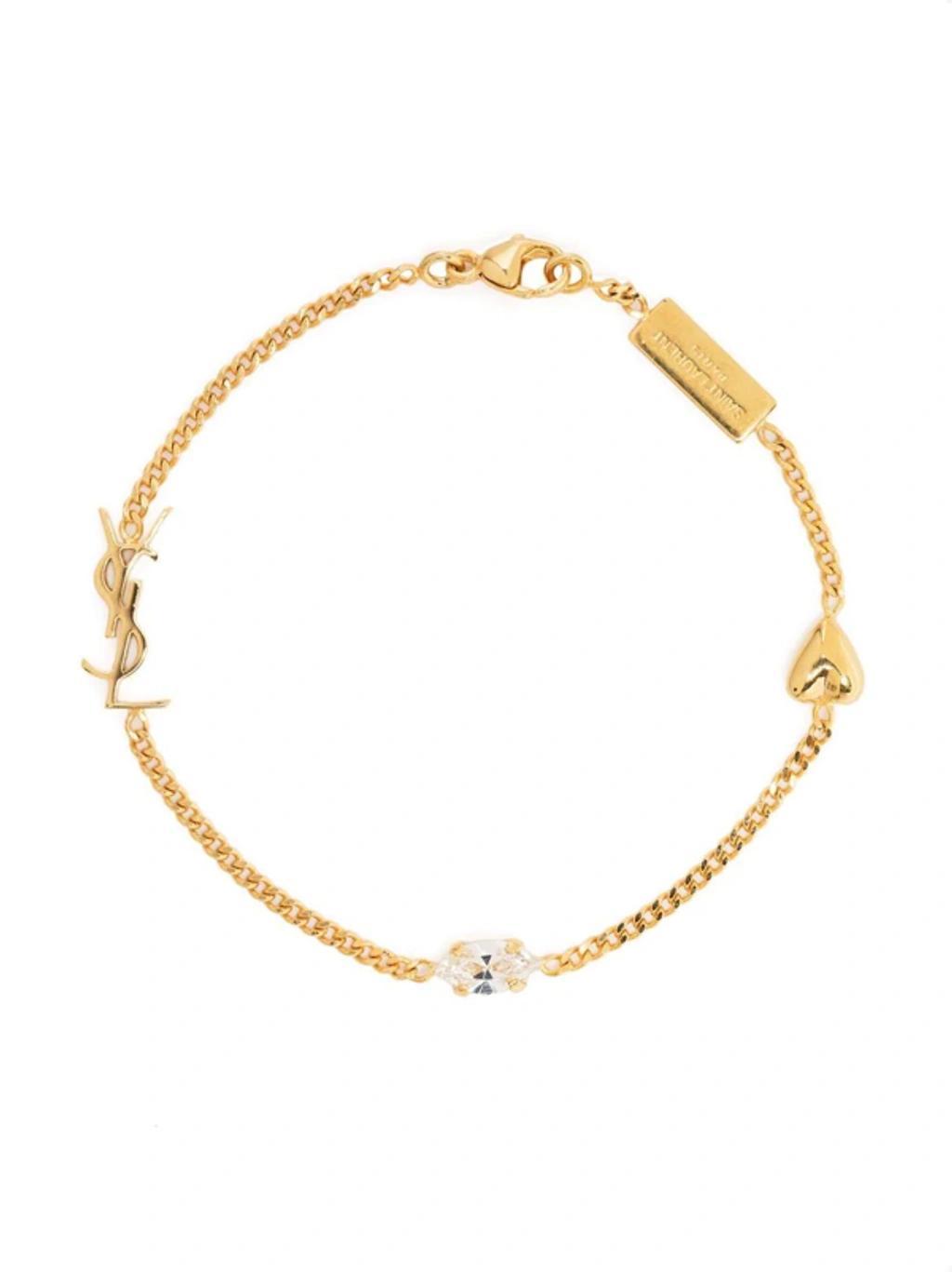 Crystal-charm Bracelet In Gold Product Image