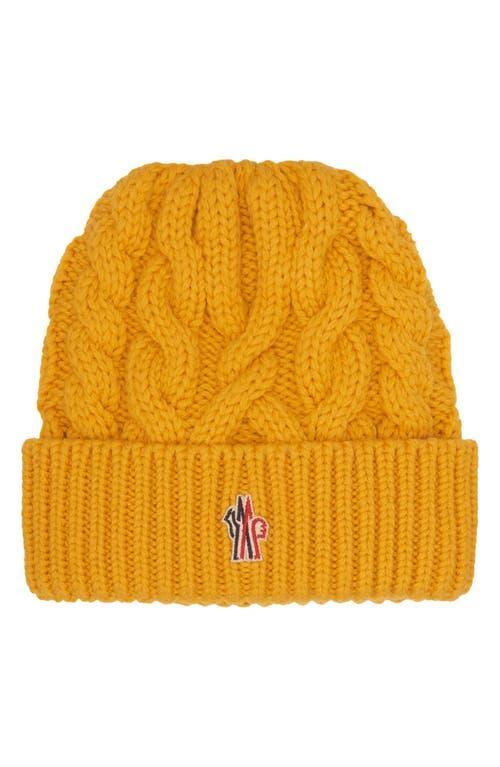 Moncler Grenoble Logo Embroidered Virgin Wool Cable Beanie Product Image