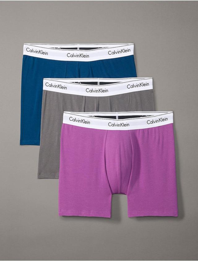 Calvin Klein Mens Modern Cotton Stretch 3 Pack Boxer Brief - Multi - XL Product Image