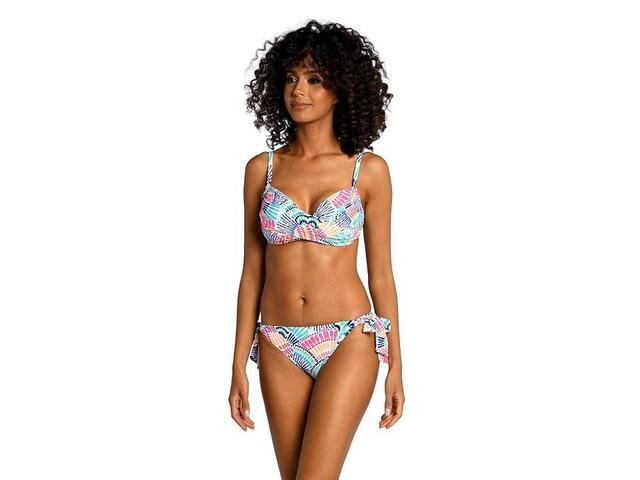 La Blanca Waves of Color Draped Wrap Bralette Women's Swimwear Product Image