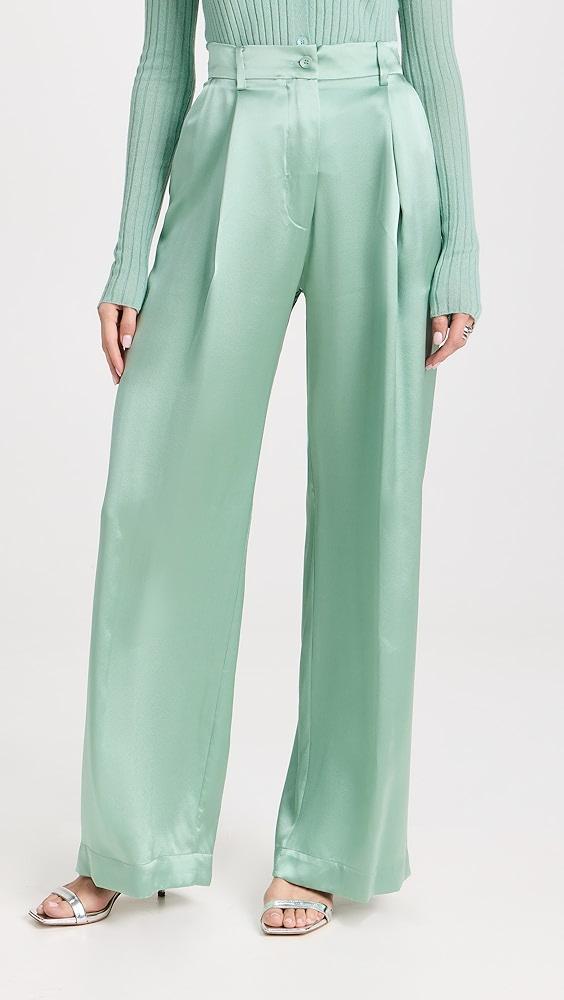 Sablyn Pleated Silk Pants | Shopbop Product Image