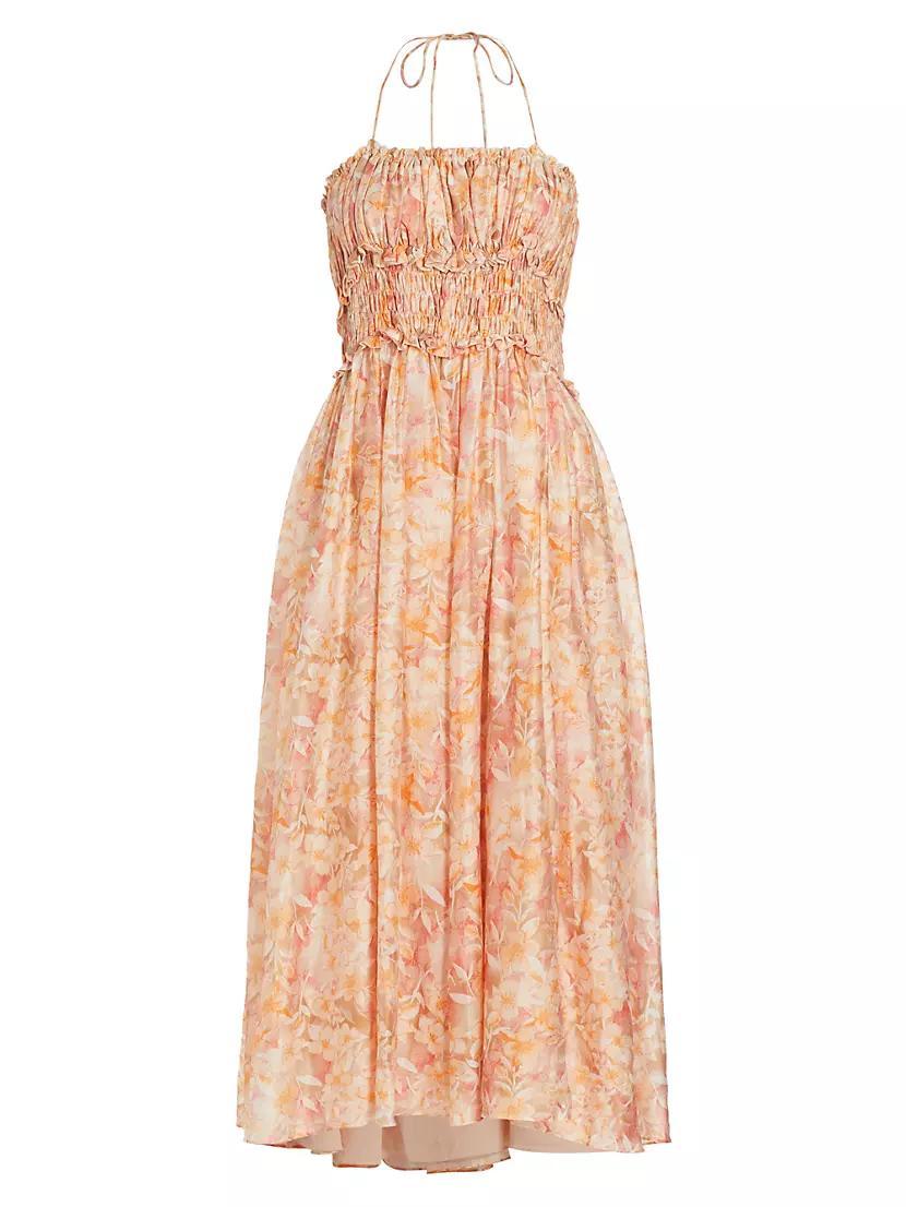 Malese Floral Shirred Midi-Dress Product Image