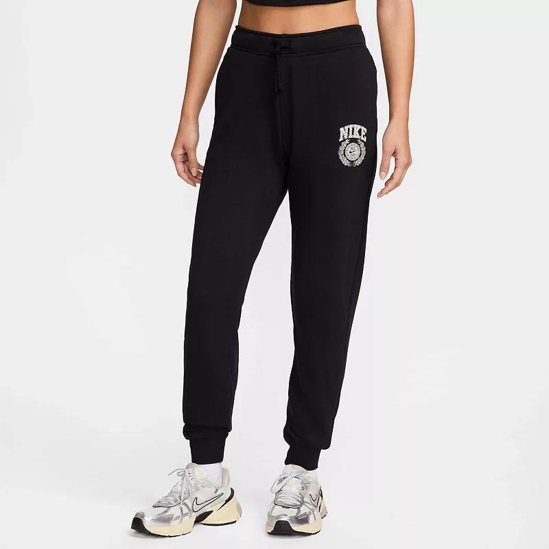 Womens Nike Club Fleece Varsity Pants Oatmeal Grey Product Image