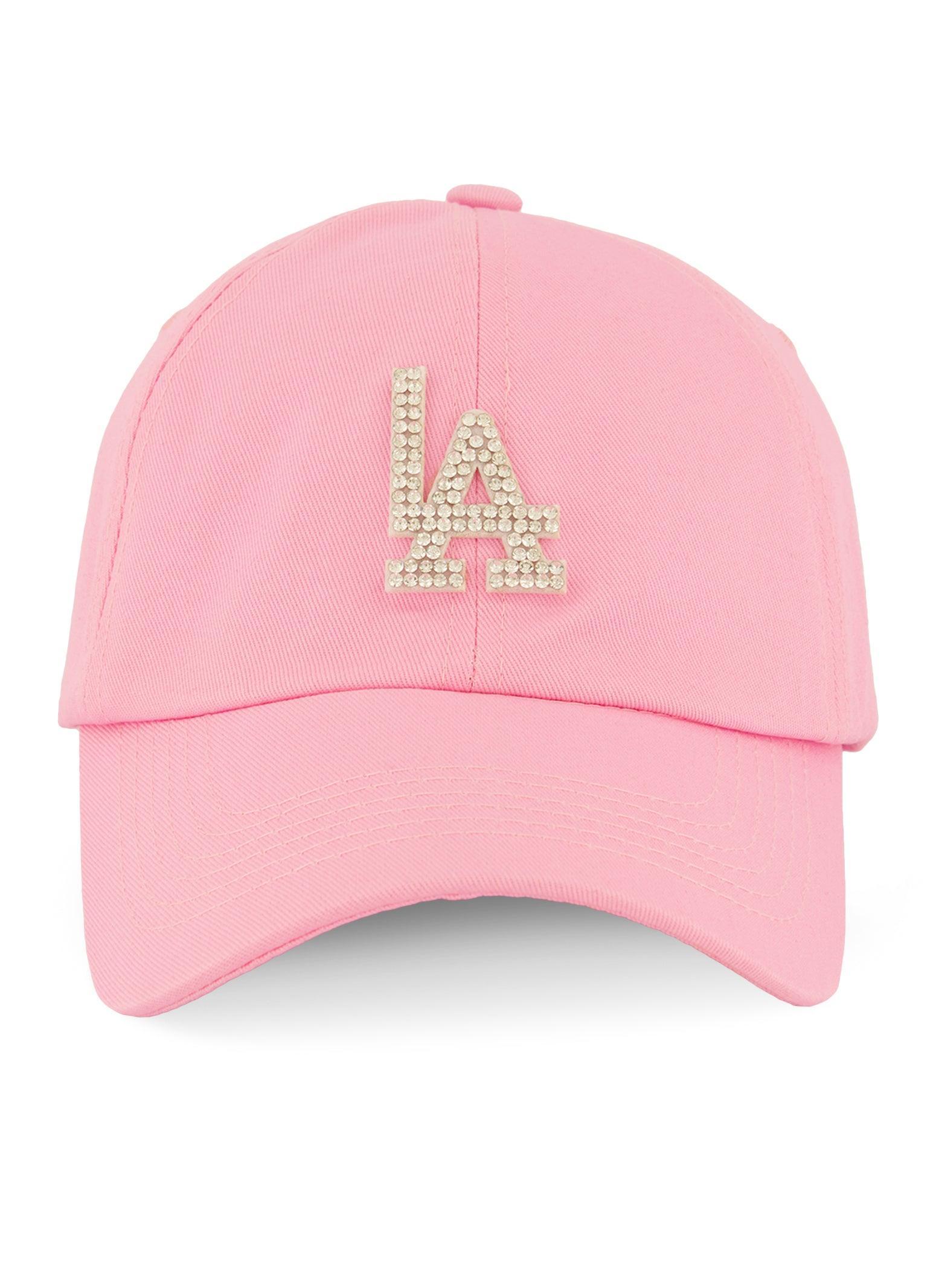 Womens LA Rhinestone Baseball Cap Product Image