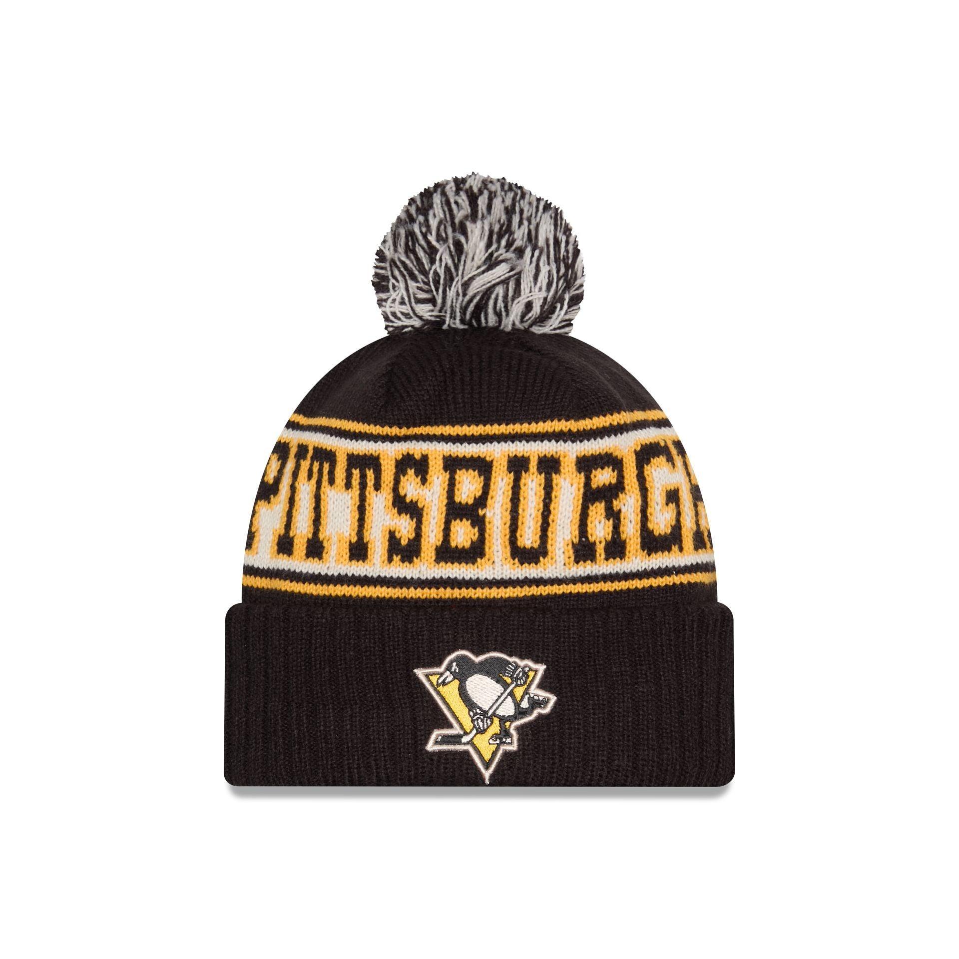 Pittsburgh Penguins Retro Pom Knit Hat Male Product Image