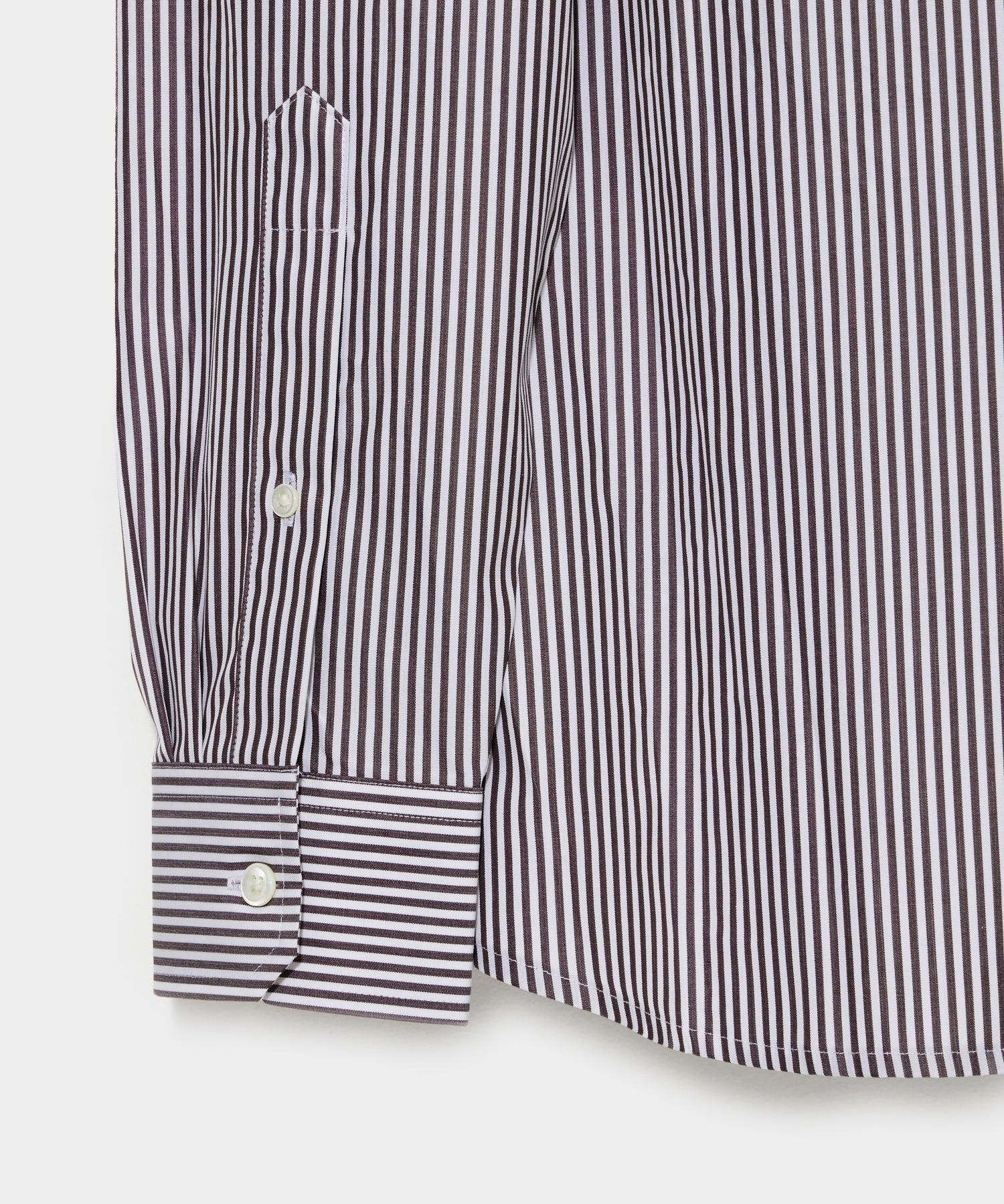 Spread Collar Poplin Dress Shirt Banker Stripe Product Image