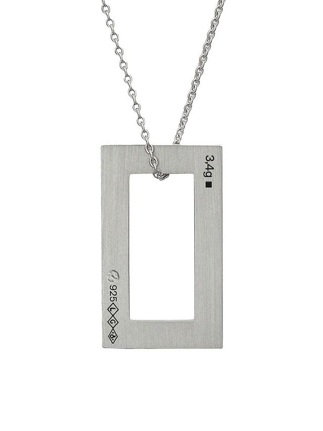 Mens Unisex 3.4G Polished & Brushed Sterling Silver Necklace Product Image