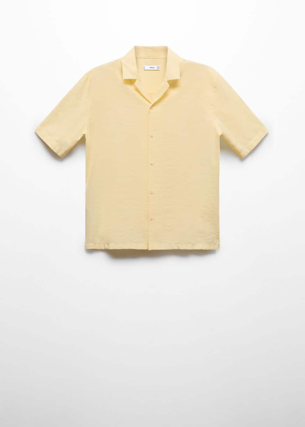 Mango Mens Bowling Collar Modal Shirt Product Image