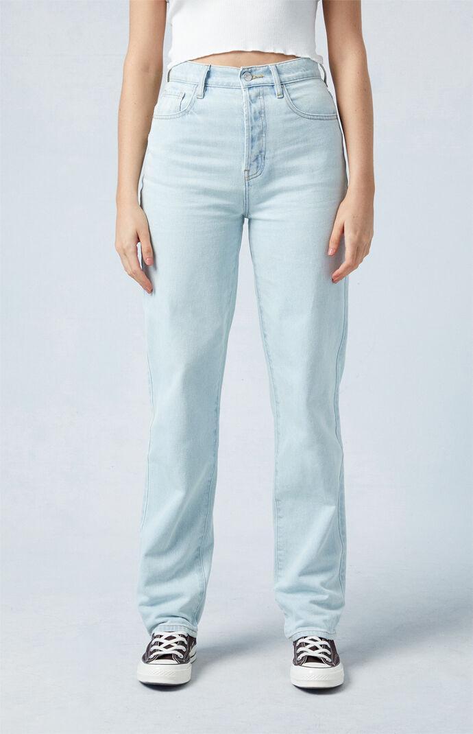 Women's Light Blue Dad Jeans Product Image