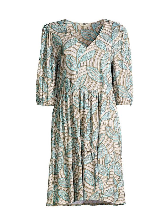 Womens Mosaic Fern Cotton-Blend Dress Product Image