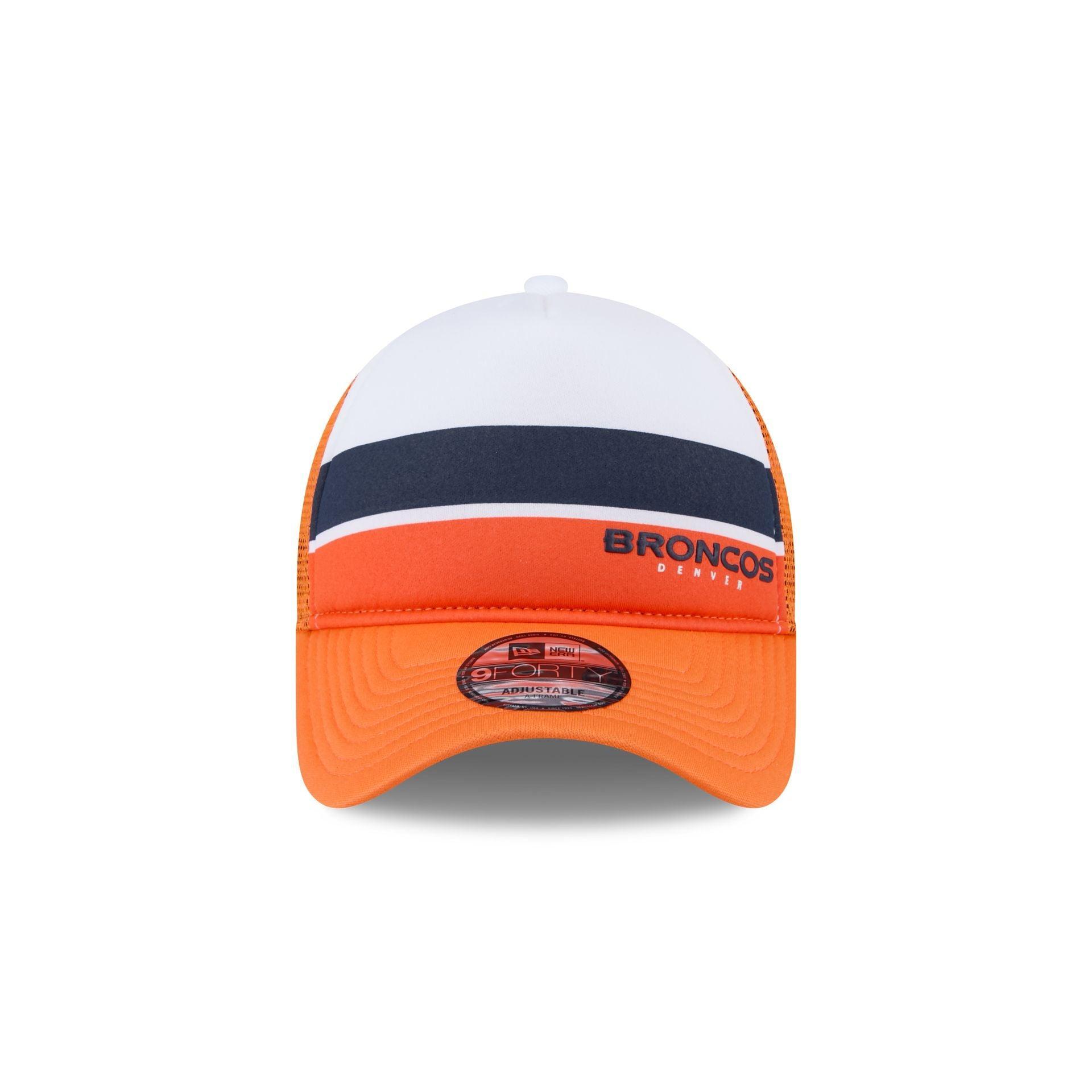 Denver Broncos Color Block 9FORTY A-Frame Trucker Snapback Hat Male Product Image