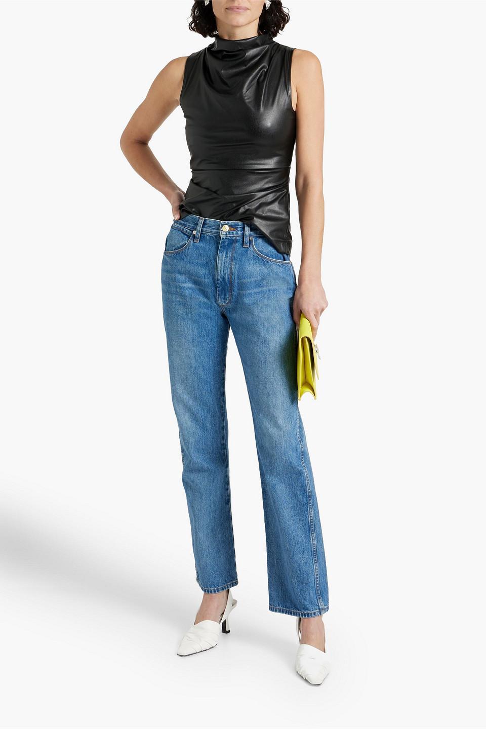 Ilona Hoch Sitzende Jeans Mit Geradem Bein In Mid Denim Product Image