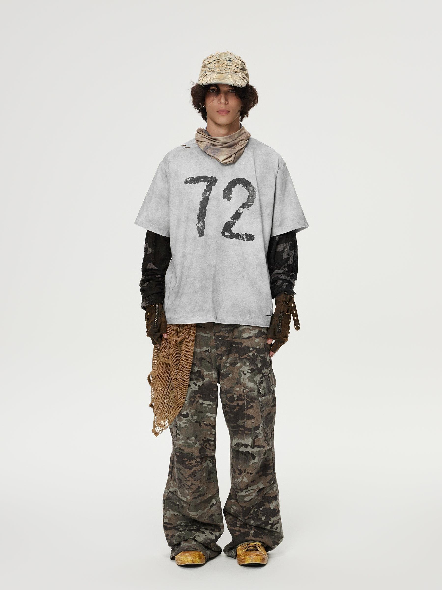 Aelfric Eden Camouflage Distressed Long Sleeve Tee Product Image