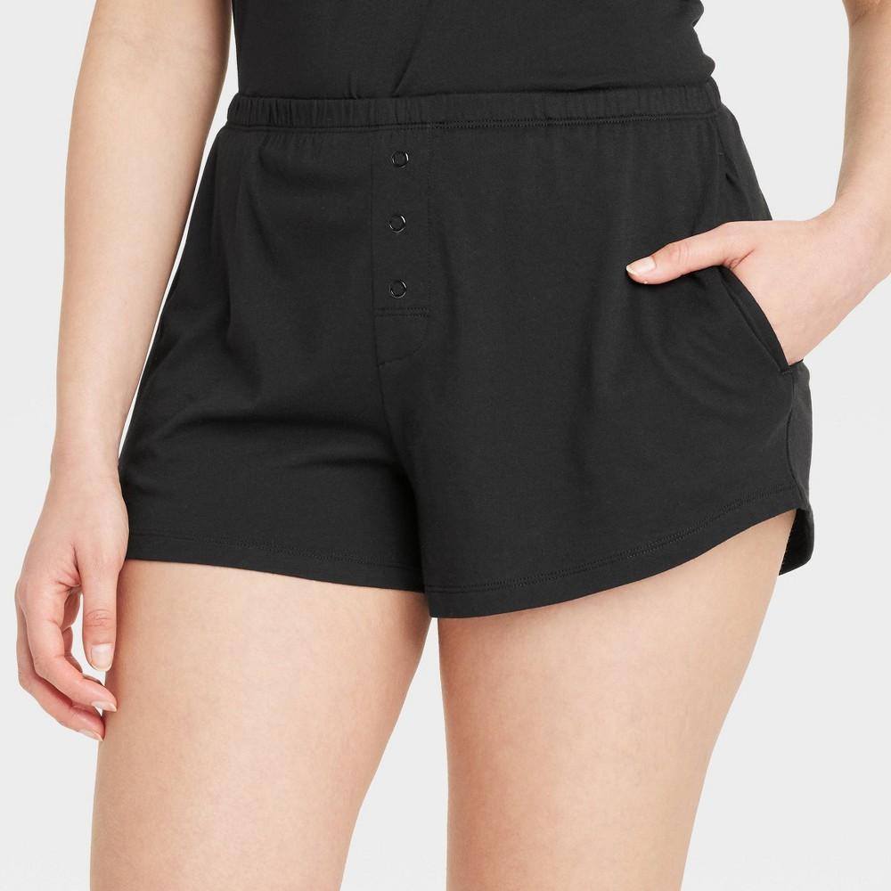 Womens Jersey Pajama Shorts - Auden Black XXL Product Image