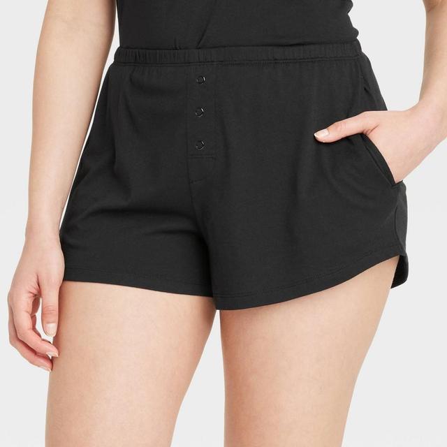 Womens Sleep Pajama Shorts - Auden Black XXL Product Image