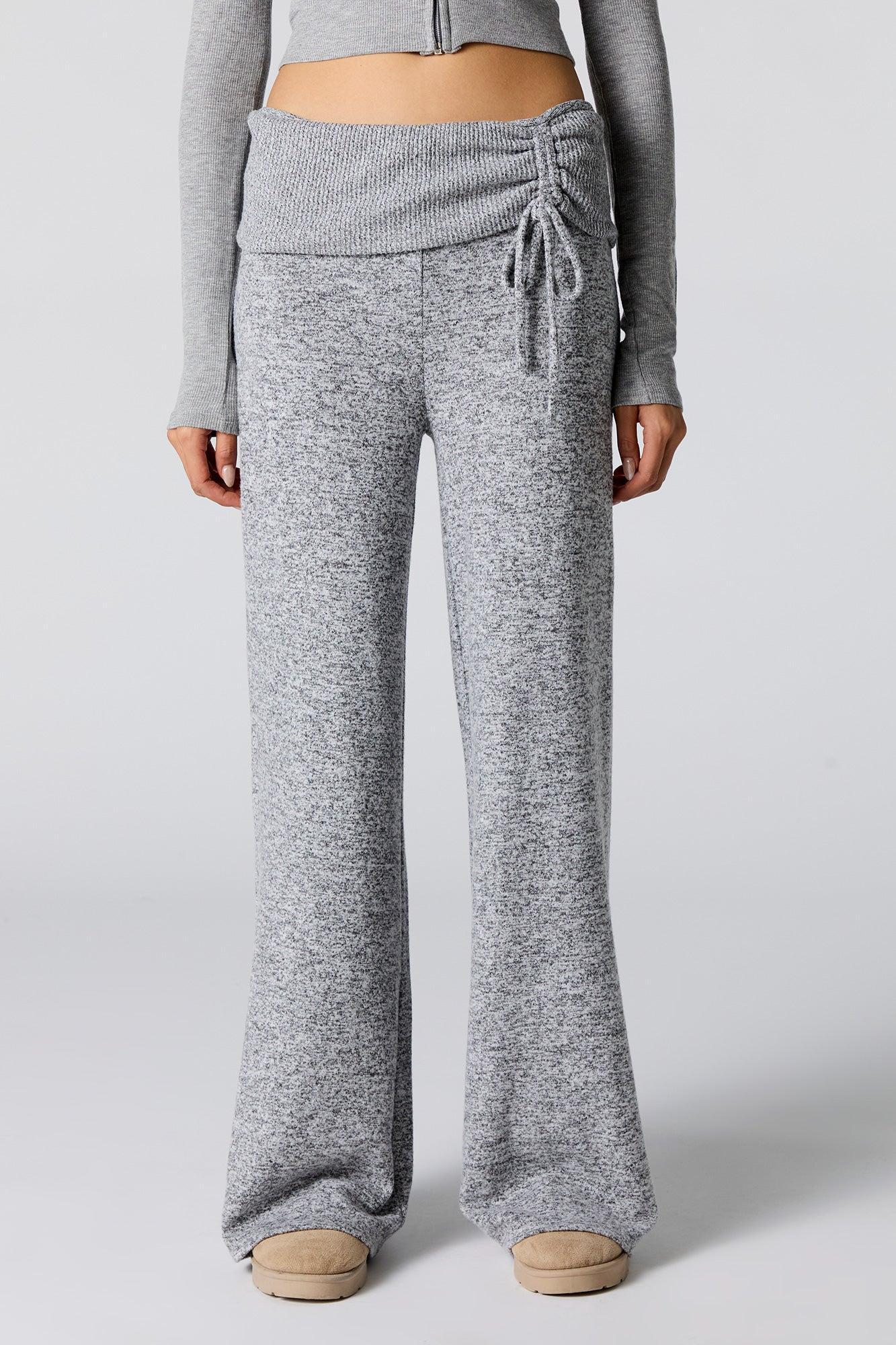 Foldover Drawstring Knit Pant Female Product Image