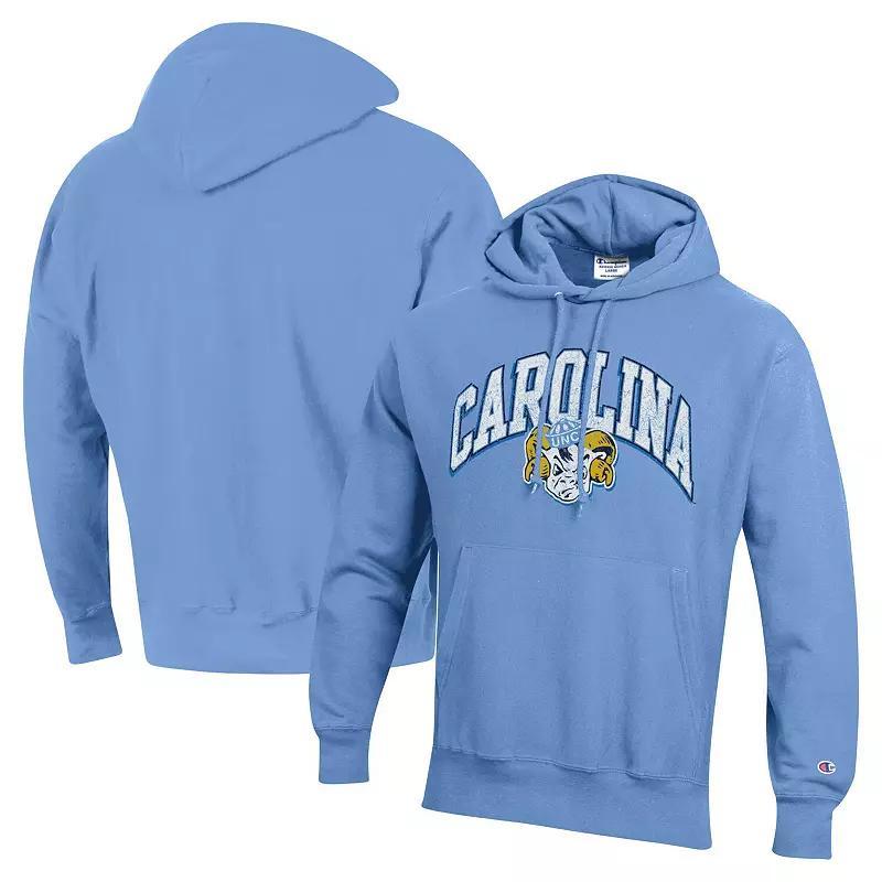 Mens Champion Carolina Blue North Carolina Tar Heels Vault Late Night Reverse Weave Pullover Hoodie Product Image