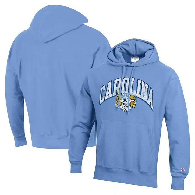 Mens Champion Carolina Blue North Carolina Tar Heels Vault Late Night Reverse Weave Pullover Hoodie Product Image