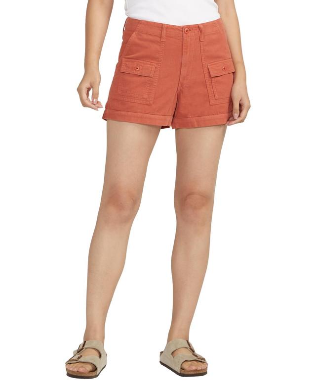 Silver Jeans Co. Womens High Rise Cargo Shorts Product Image