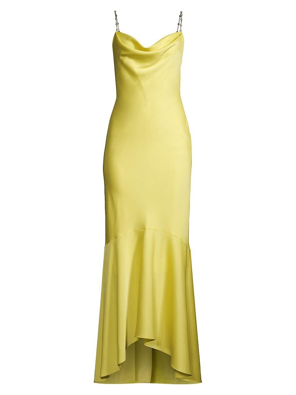 Womens High-Low Satin Gown Product Image