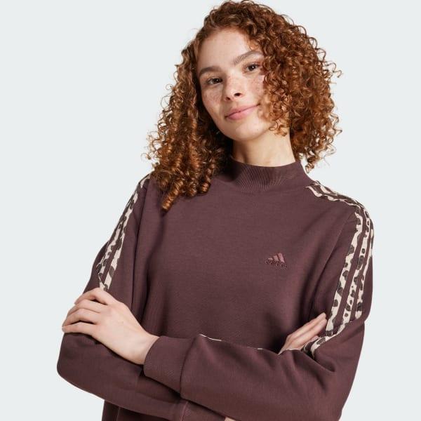 Essentials 3-Stripes Animal-Print Sweatshirt Product Image