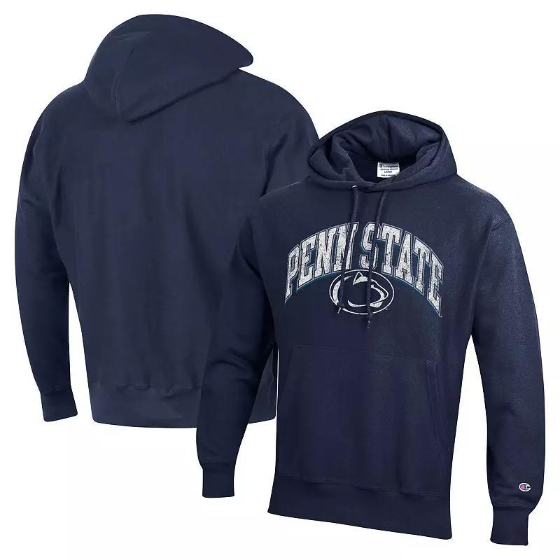 Mens Champion Penn State Nittany Lions Vault Late Night Reverse Weave Pullover Hoodie Blue Product Image