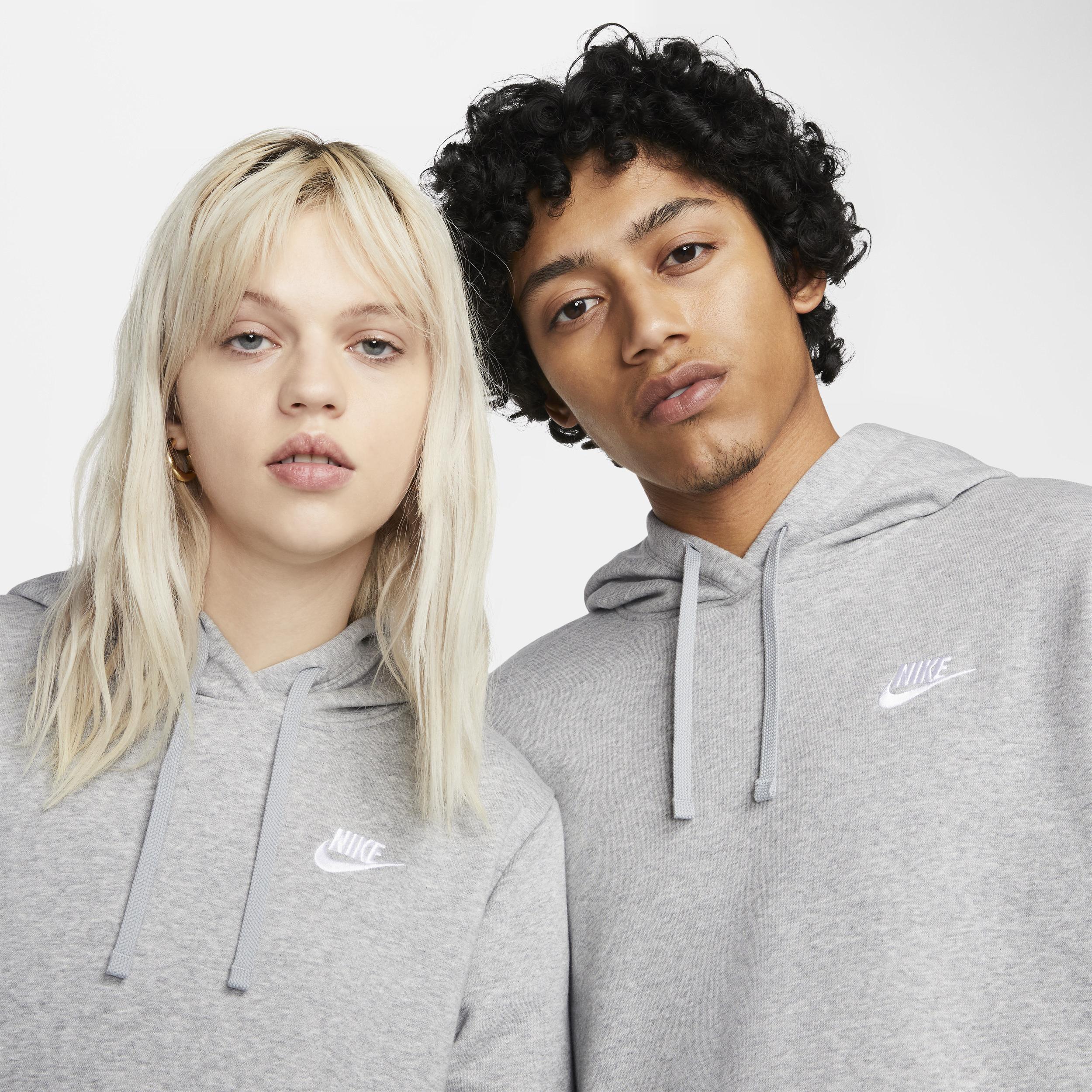 Womens Nike Sportswear Club Fleece Hoodie Gray Grey Product Image